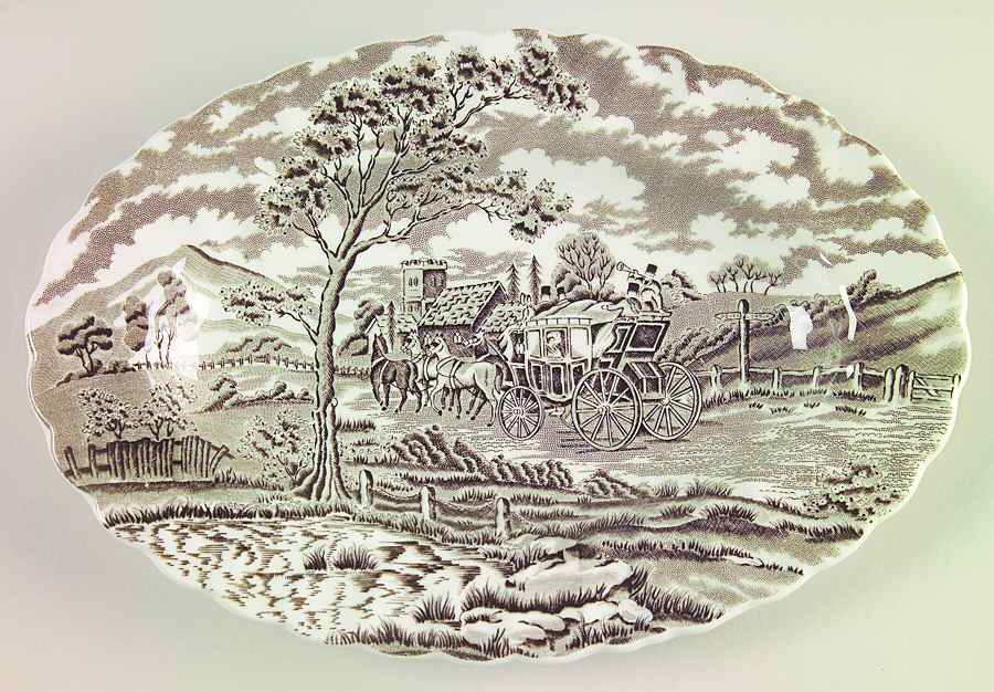 Royal Mail Brown (White Background) Relish/Gravy Underplate by Myott Staffordshire-1