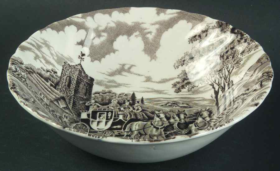 Royal Mail Brown (White Background) Coupe Cereal Bowl by Myott Staffordshire-1