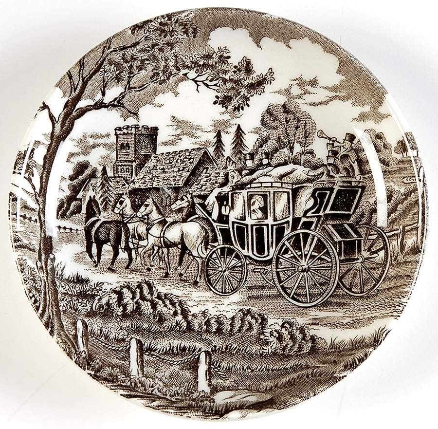 Royal Mail Brown (White Background) Coaster by Myott Staffordshire-1
