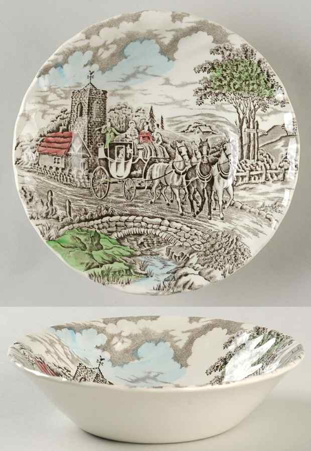 Royal Mail Multicolor (Cream Background) Coupe Cereal Bowl by Myott Staffordshire-1