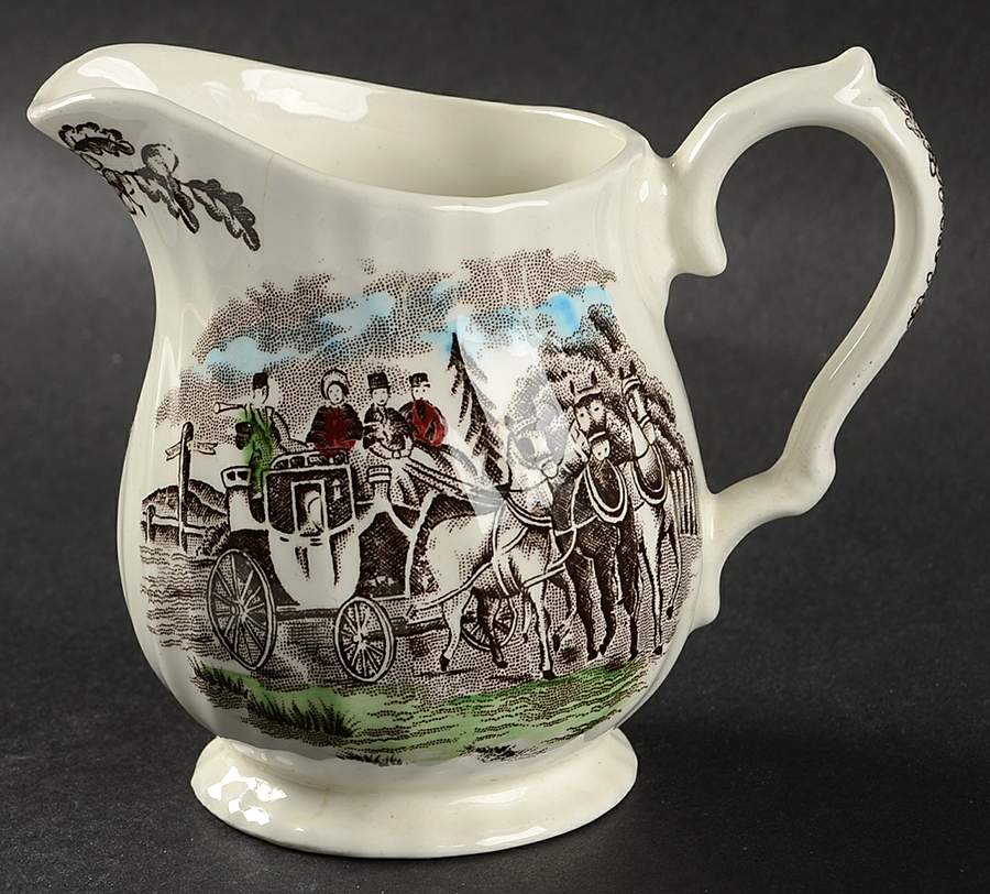 Royal Mail Multicolor (Cream Background) Creamer by Myott Staffordshire-1