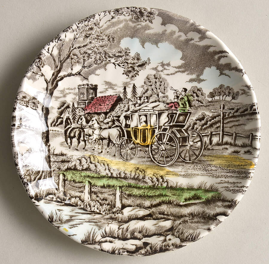 Royal Mail Multicolor (White Background) Saucer by Myott Staffordshire-1