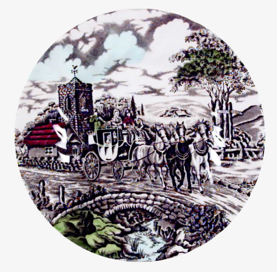 Royal Mail Multicolor (White Background) Bread & Butter Plate by Myott Staffordshire-1