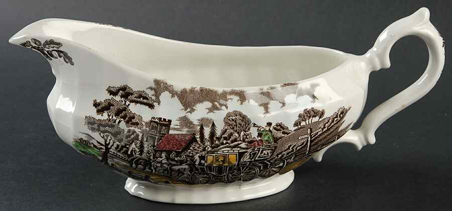 Royal Mail Multicolor (White Background) Gravy Boat by Myott Staffordshire-1