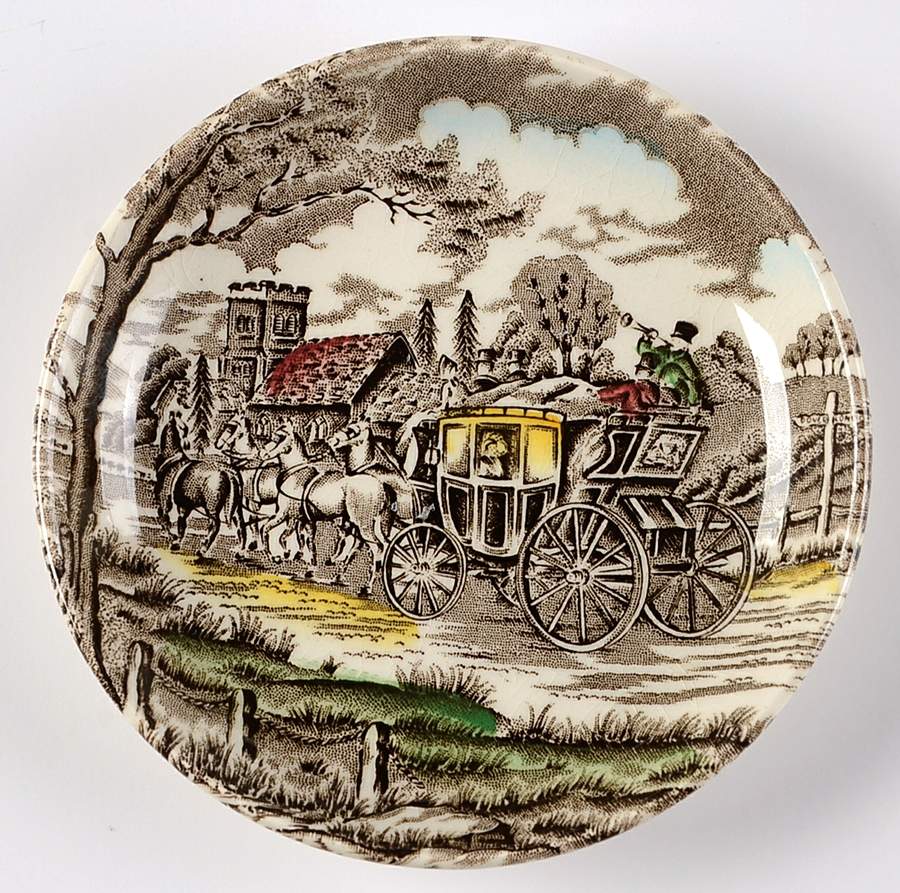 Royal Mail Multicolor (White Background) Coaster by Myott Staffordshire-1