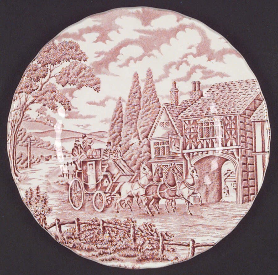 Royal Mail Red Salad Plate by Myott Staffordshire-1
