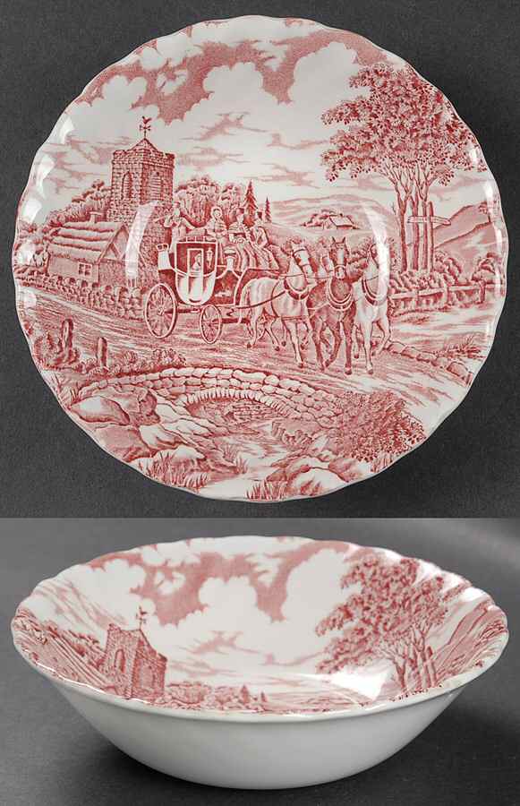 Royal Mail Red Coupe Cereal Bowl by Myott Staffordshire-1