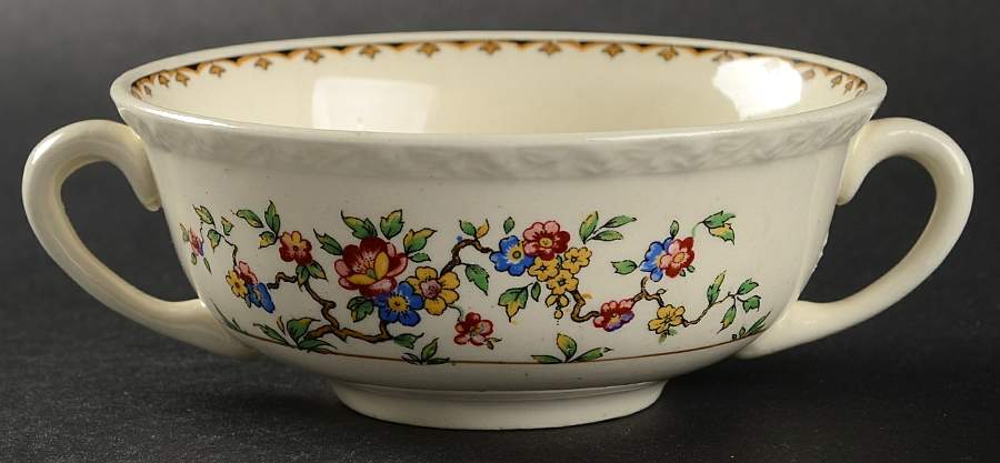 Rosemere Flat Cream Soup Bowl by Myott Staffordshire-1