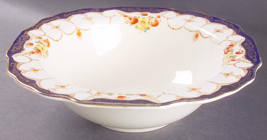 Rosemary (Square, Scalloped) 9" Round Vegetable Bowl by Myott Staffordshire-1