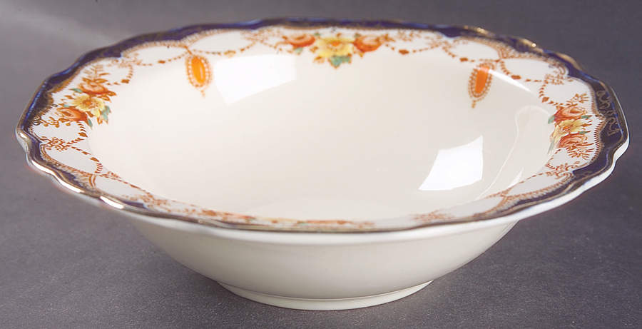 Rosemary (Square, Scalloped) Rim Cereal Bowl by Myott Staffordshire-1