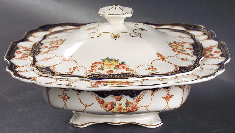 Rosemary (Square, Scalloped) Square Covered Vegetable by Myott Staffordshire-1