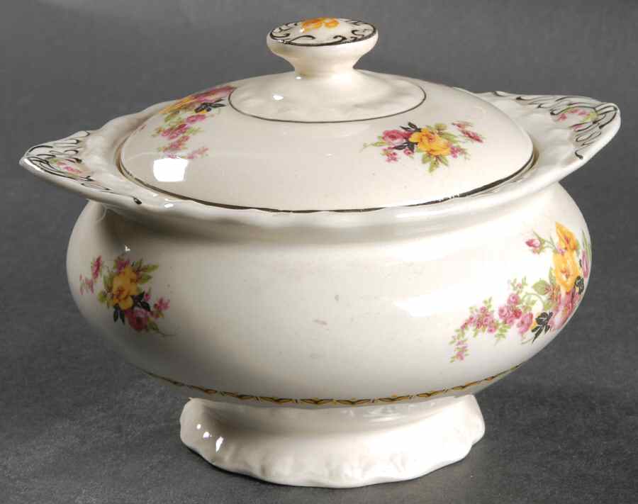 Rosita Sugar Bowl & Lid by Myott Staffordshire-1