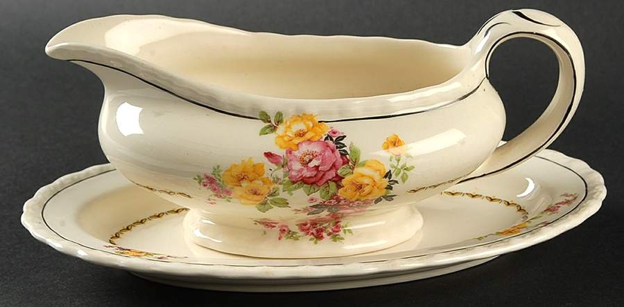 Rosita Gravy Boat & Underplate by Myott Staffordshire-1
