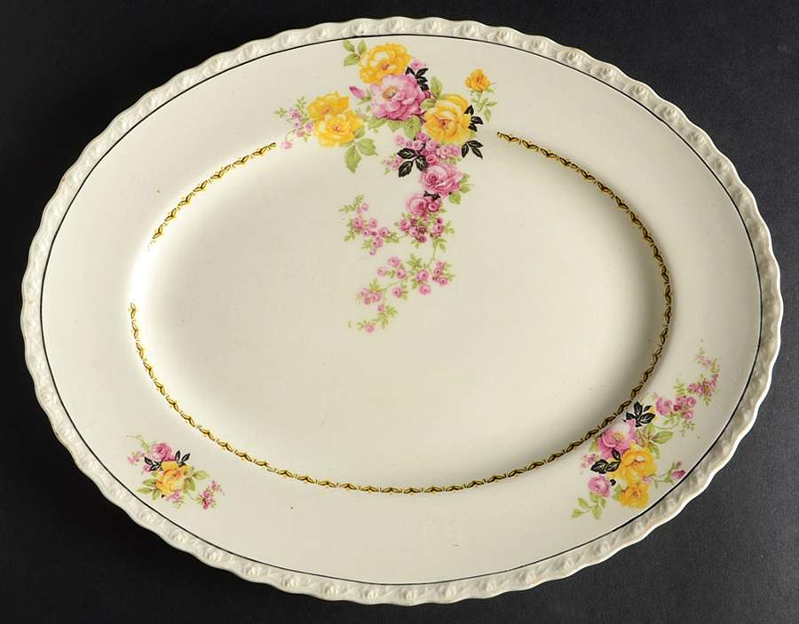 Rosita 11" Oval Serving Platter by Myott Staffordshire-1
