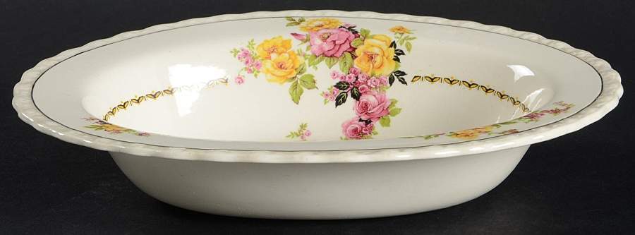 Rosita 9" Oval Vegetable Bowl by Myott Staffordshire-1
