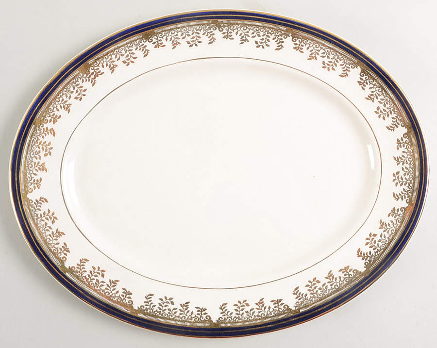 Royalty Cobalt Blue 12" Oval Serving Platter by Myott Staffordshire-1