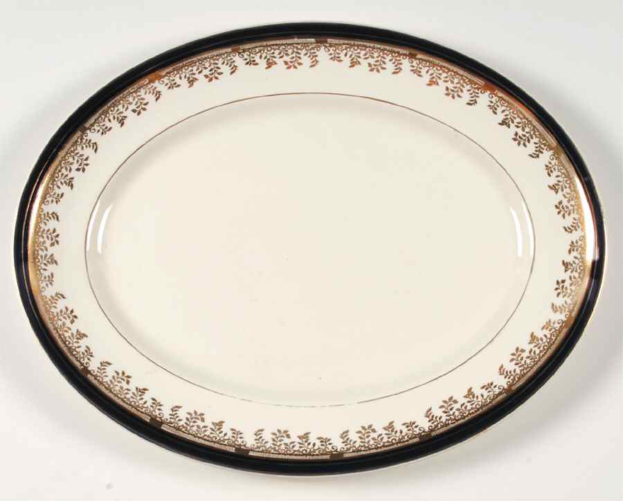 Royalty Cobalt Blue 14" Oval Serving Platter by Myott Staffordshire-1