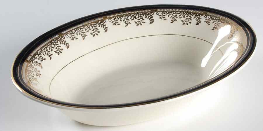 Royalty Cobalt Blue 9" Oval Vegetable Bowl by Myott Staffordshire-1