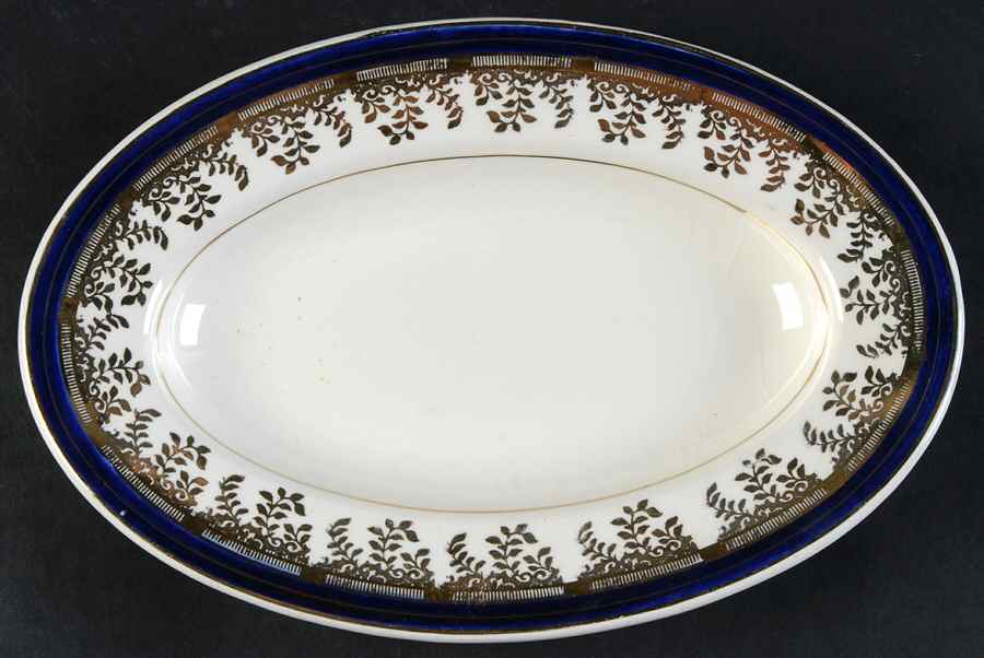 Royalty Cobalt Blue Relish/Gravy Underplate by Myott Staffordshire-1