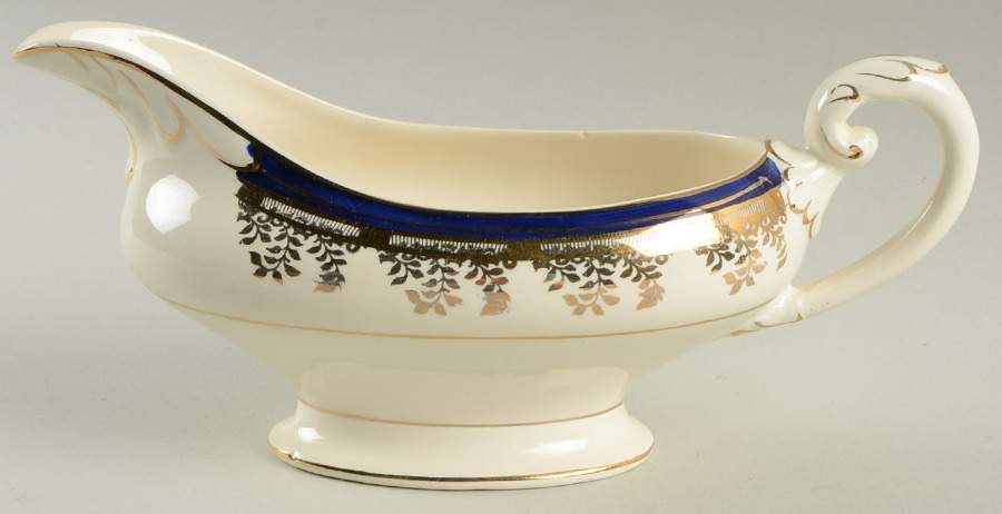 Royalty Cobalt Blue Gravy Boat by Myott Staffordshire-1