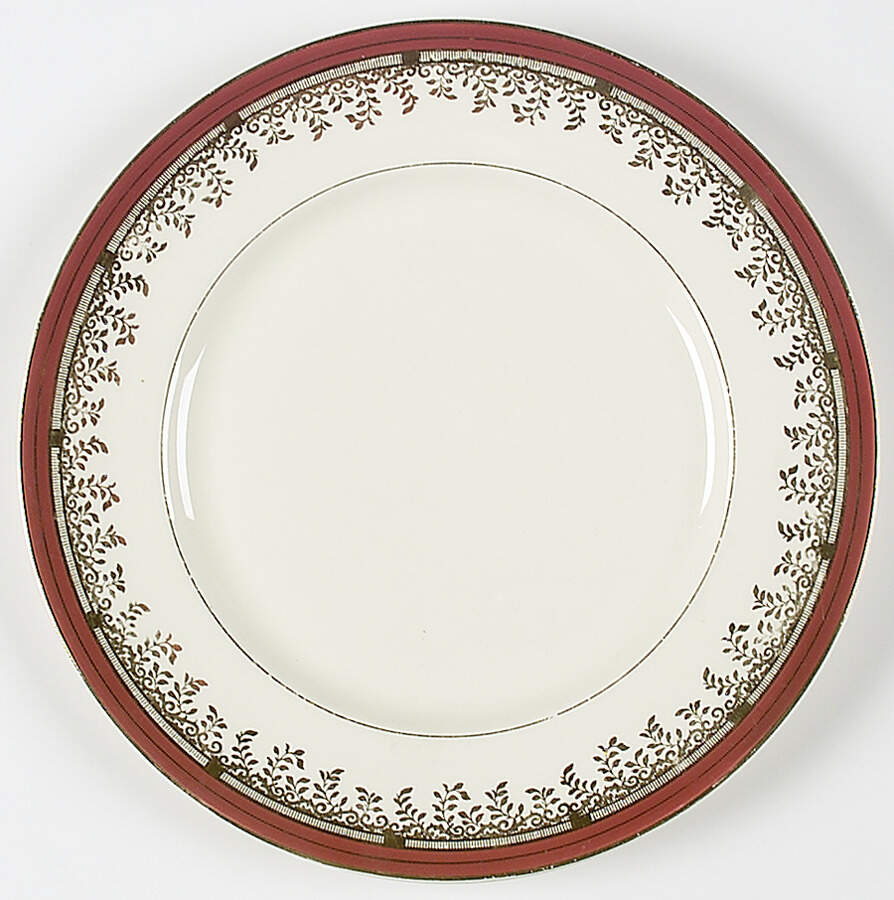 Royalty Maroon Band Dinner Plate by Myott Staffordshire-1