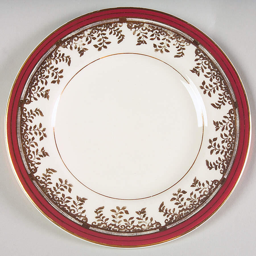 Royalty Maroon Band Bread & Butter Plate by Myott Staffordshire-1