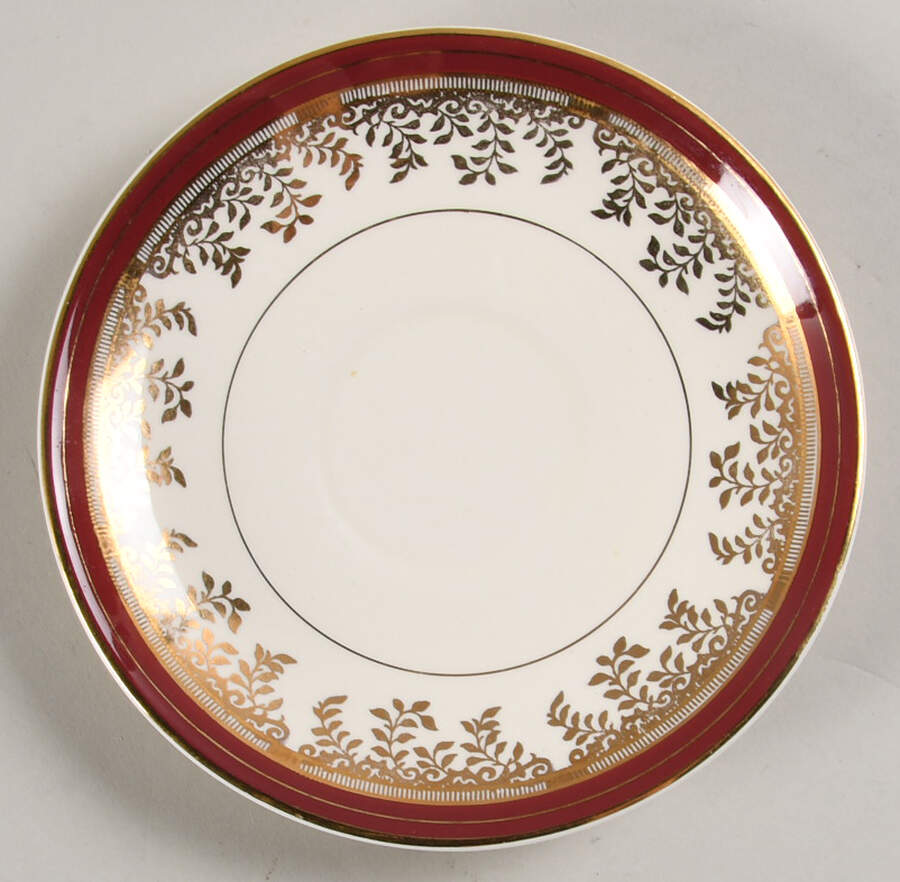 Royalty Maroon Band Saucer by Myott Staffordshire-1