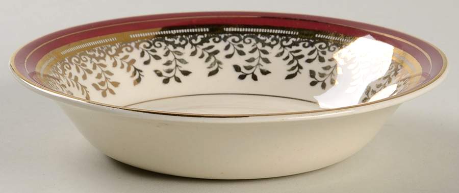 Royalty Maroon Band Fruit/Dessert (Sauce) Bowl by Myott Staffordshire-1
