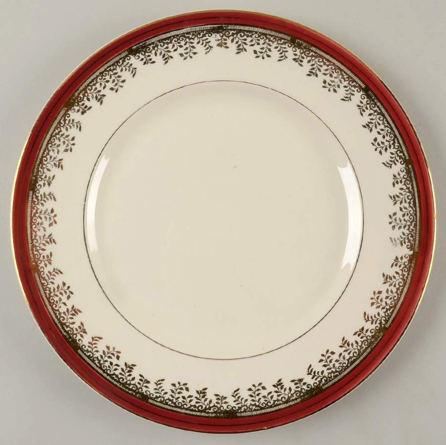 Royalty Maroon Band Dinner Plate by Myott Staffordshire-1