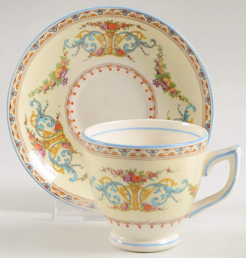 Royal York Footed Demitasse Cup & Saucer Set by Myott Staffordshire-1