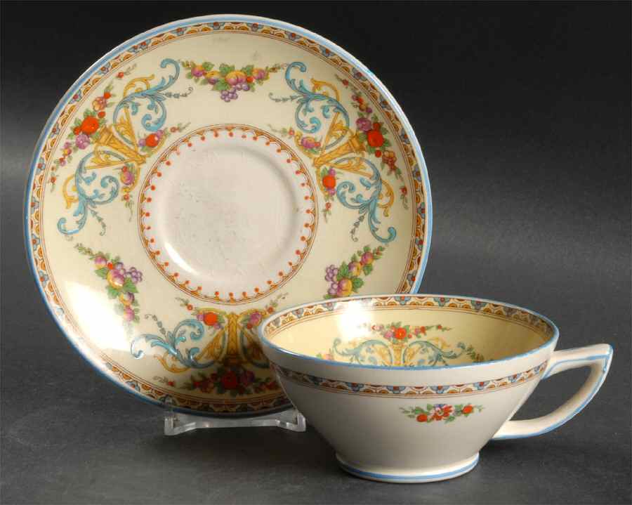 Royal York Flat Cup & Saucer Set by Myott Staffordshire-1