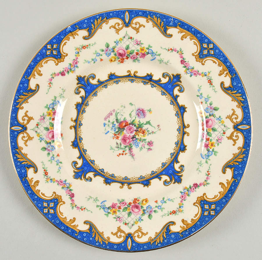 Sevres Blue Salad Plate by Myott Staffordshire-1