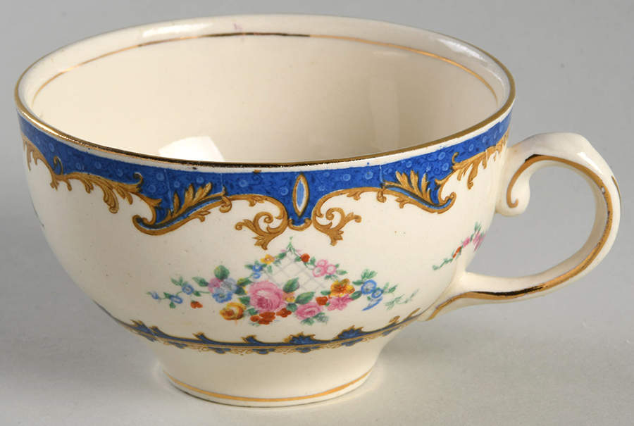 Sevres Blue Flat Cup by Myott Staffordshire-1