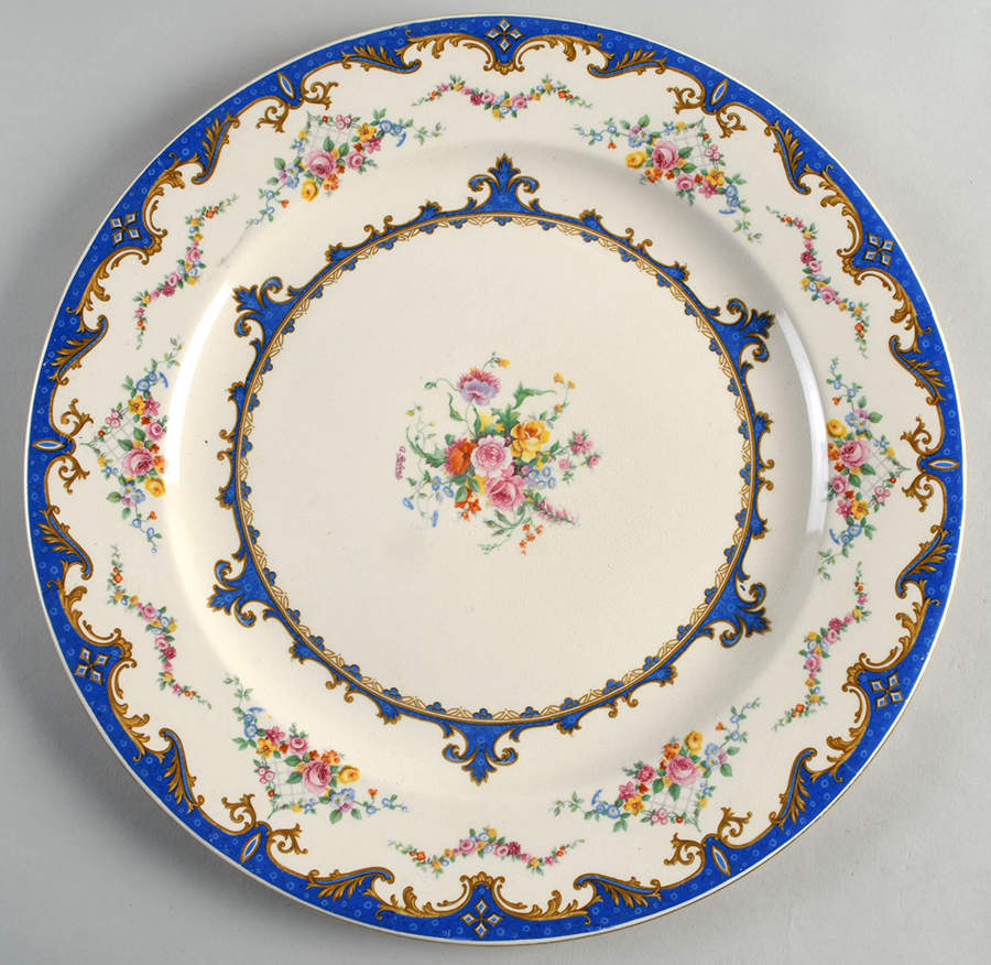 Sevres Blue 13" Chop Plate (Round Platter) by Myott Staffordshire-1