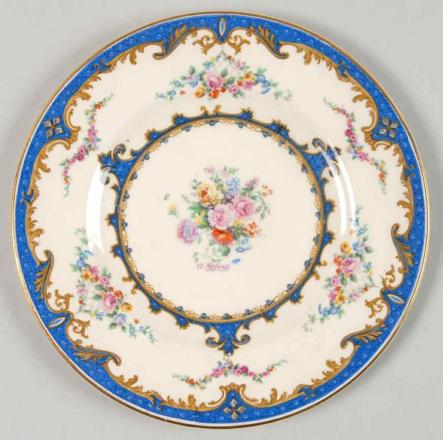 Sevres Blue Bread & Butter Plate by Myott Staffordshire-1