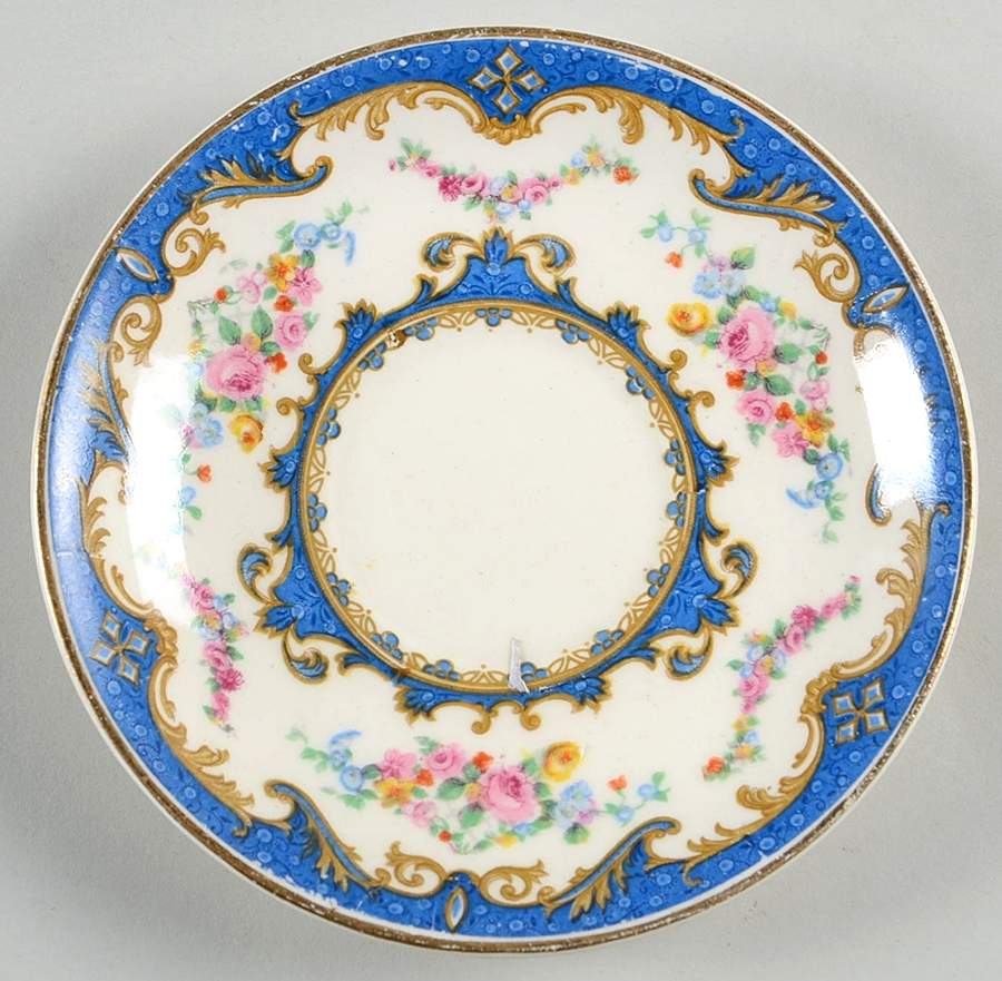 Sevres Blue Saucer for Demitasse Cup by Myott Staffordshire-1