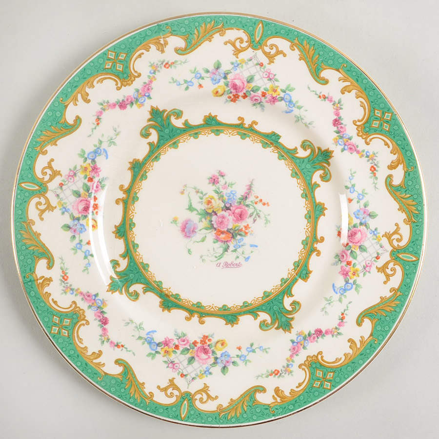 Sevres Green Salad Plate by Myott Staffordshire-1
