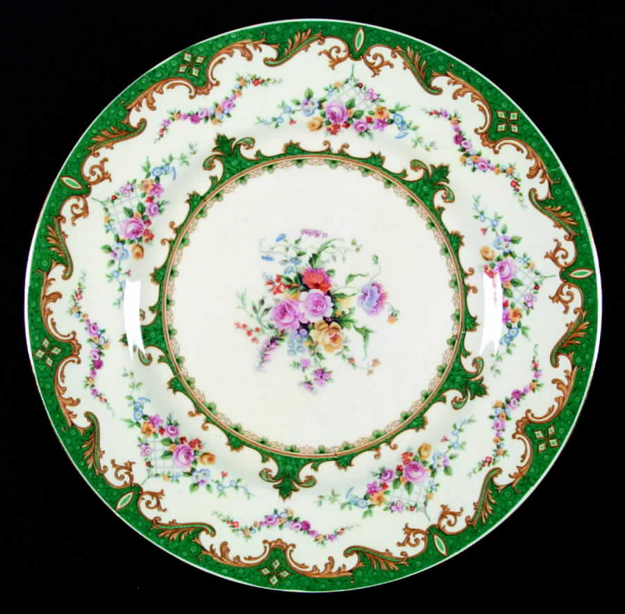 Sevres Green Dinner Plate by Myott Staffordshire-1