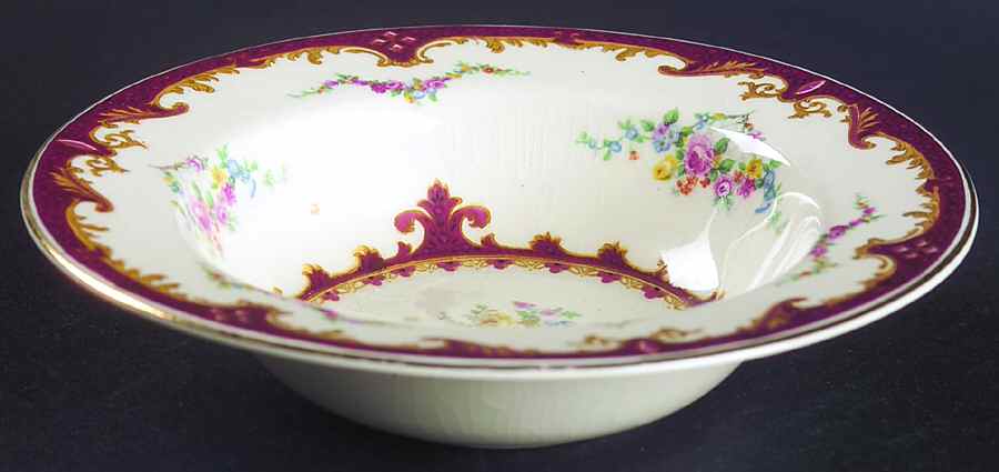 Sevres Red Rim Fruit/Dessert (Sauce) Bowl by Myott Staffordshire-1