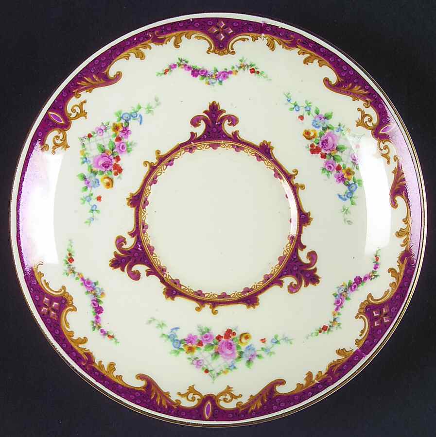 Sevres Red Saucer by Myott Staffordshire-1