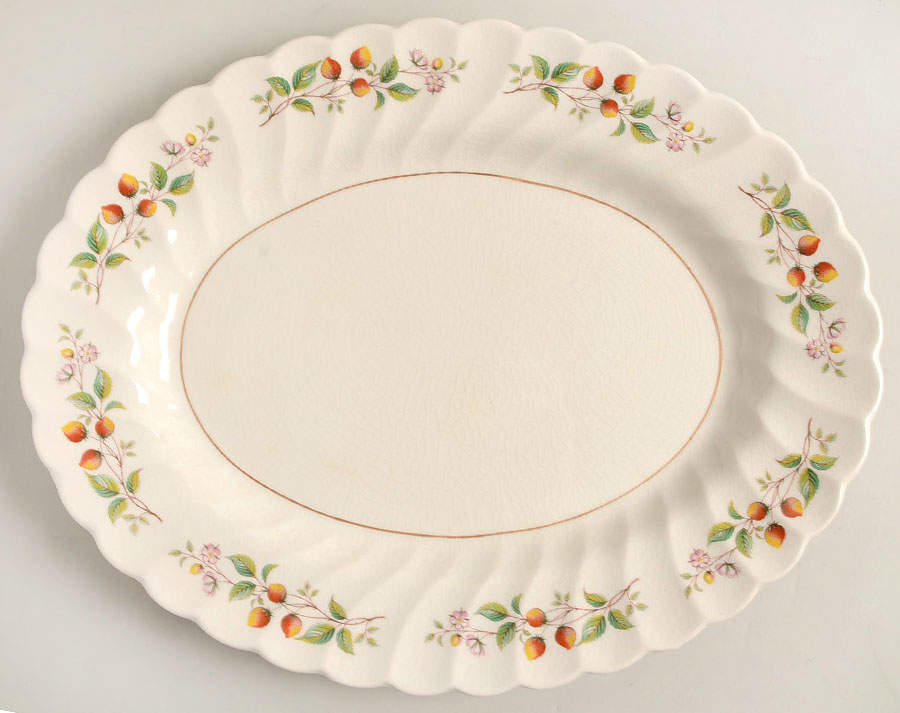 Strawberry Festival 12" Oval Serving Platter by Myott Staffordshire-1