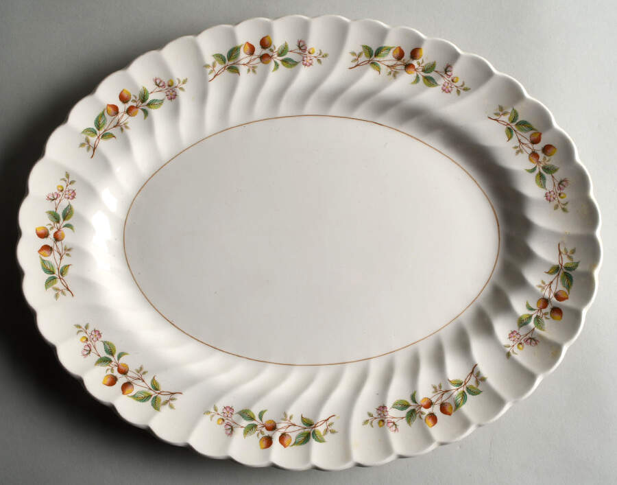 Strawberry Festival 14" Oval Serving Platter by Myott Staffordshire-1
