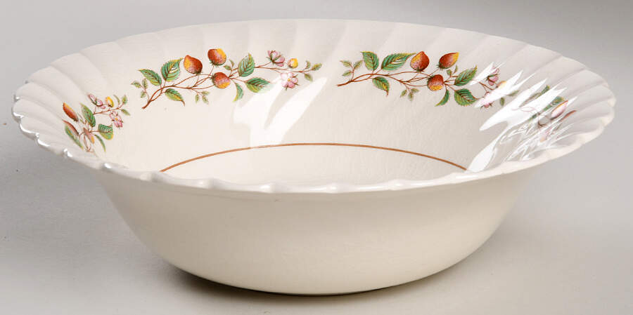 Strawberry Festival 10" Oval Vegetable Bowl by Myott Staffordshire-1