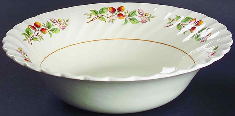 Strawberry Festival 8" Round Vegetable Bowl by Myott Staffordshire-1