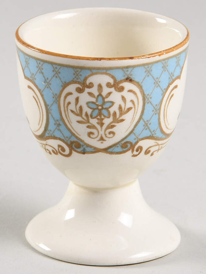 Staffordshire Rose Blue Single Egg Cup by Myott Staffordshire-1