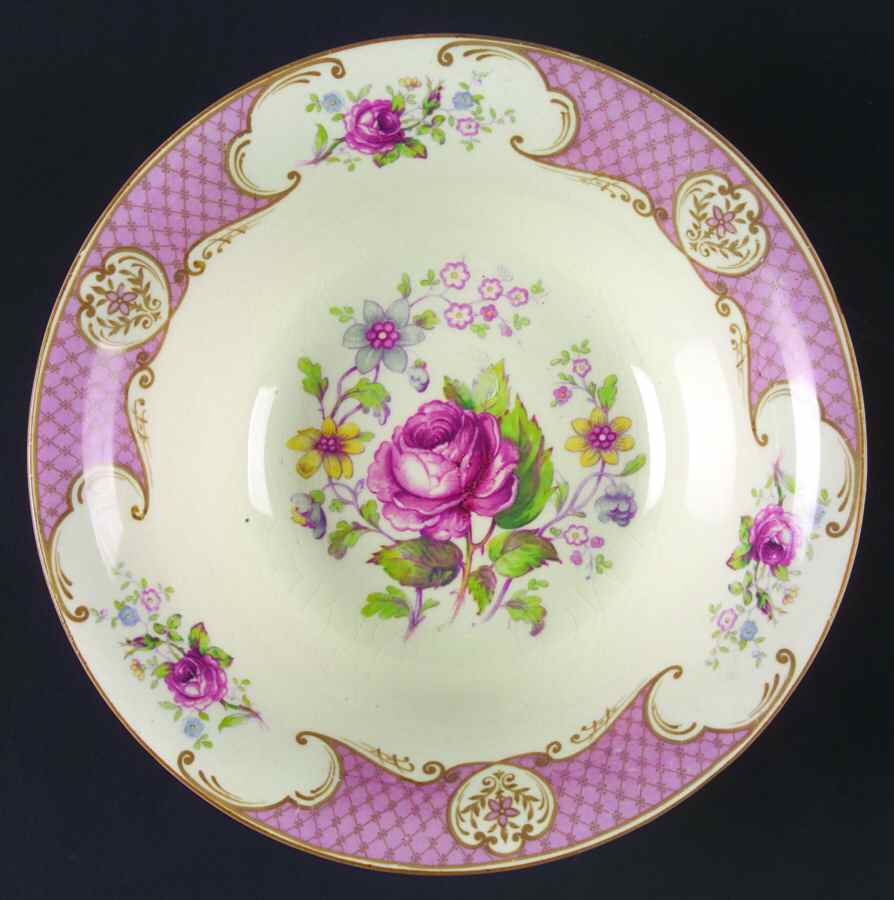 Staffordshire Rose Pink 8" Round Vegetable Bowl by Myott Staffordshire-1