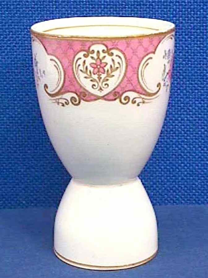 Staffordshire Rose Pink Double Egg Cup by Myott Staffordshire-1