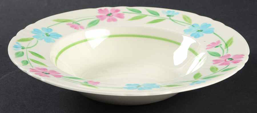 Sweet Briar Rim Soup Bowl by Myott Staffordshire-1