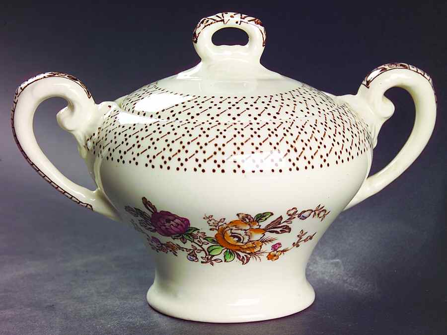 Swing Time (Smooth) Sugar Bowl & Lid by Myott Staffordshire-1