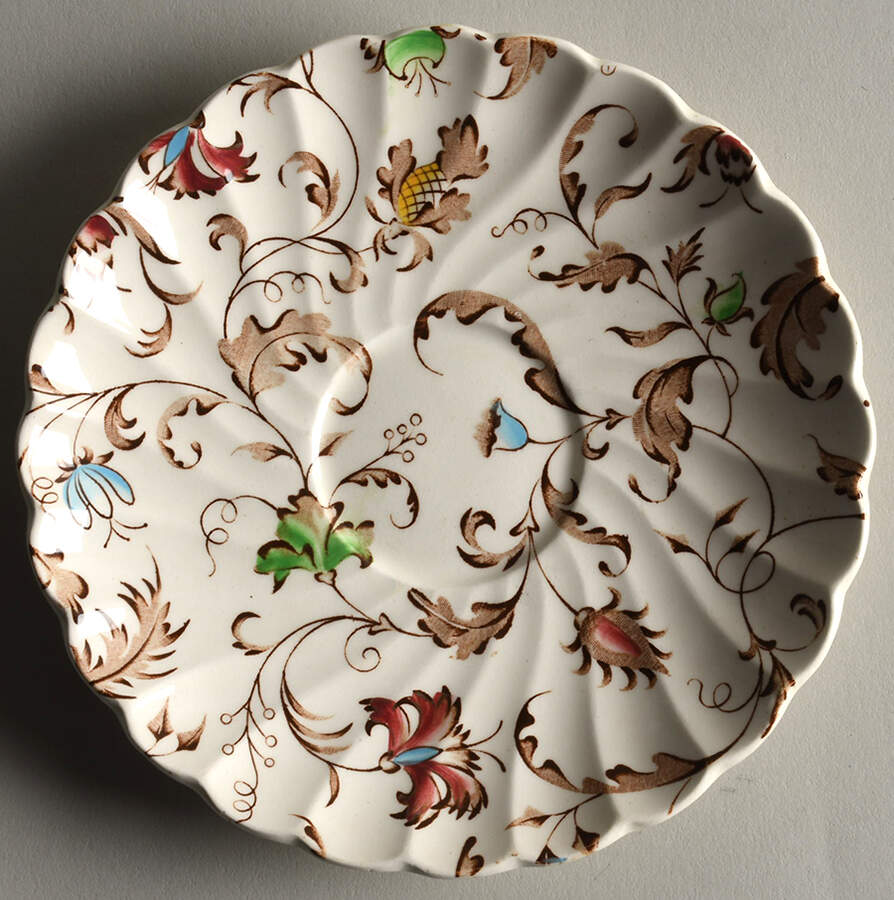 Vanity Fair Multicolor Saucer for Flat Cup by Myott Staffordshire-1